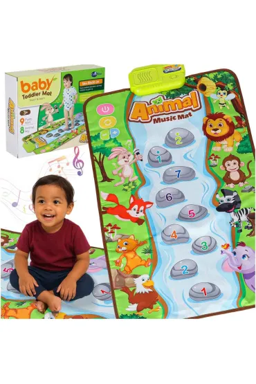 Mata edukacyjna dla dziecka interaktywna muzyczna grająca zwierzątka