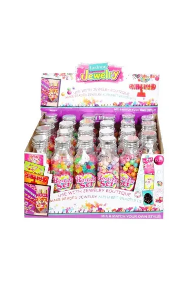 Koraliki w mini słoiku - mix