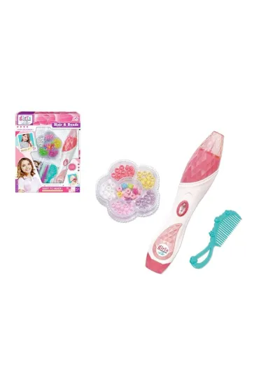 Zestaw piękności koraliki do włosów z maszynką do nawlekania