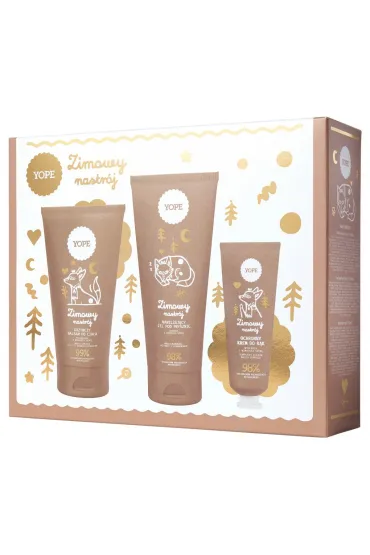 Zestaw Zimowy nastrój balsam do ciała + żel pod prysznic + krem do rąk