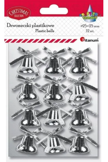 Dzwoneczki plastikowe 25mm 12 szt