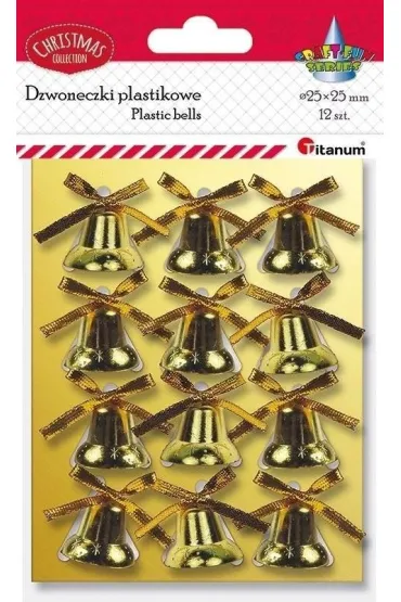 Dzwoneczki plastikowe 25mm 12 szt