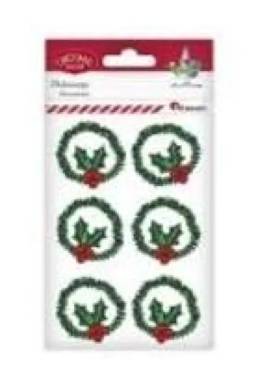 Wianki z drucika dekoracyjnego zielone 4cm 6 szt