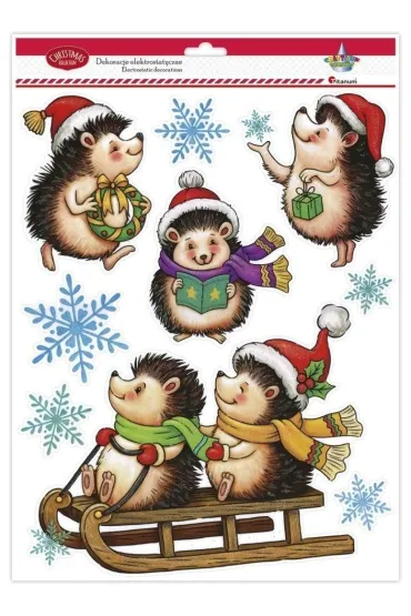 Dekoracje elektrostatyczne Jeże 9 szt