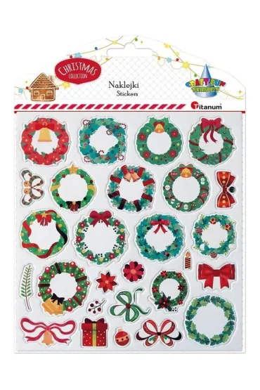 Naklejki 3D papier na filcu wianki 27 szt