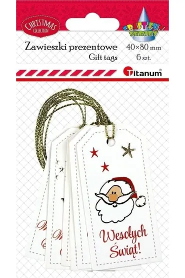 Zawieszki prezentowe 4x8cm 6 szt