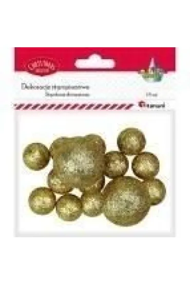 Styropianowe kulki 16/25/27mm złote 14 szt