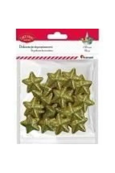 Styropianowe gwiazdki 30x28mm złote 18 szt