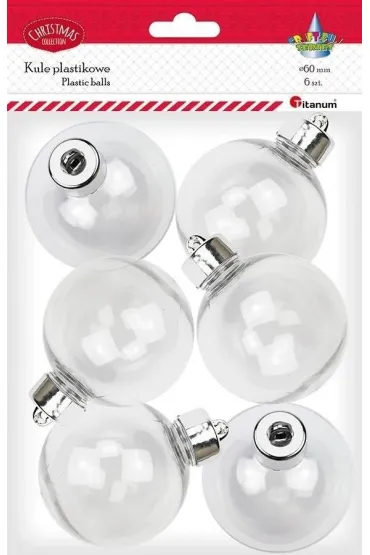 Bombki plastikowe kule 6cm 6 szt