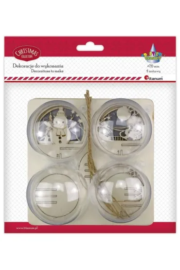 Zestaw do złożenia bombka akrylowa 70mm