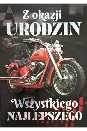 Karnet Urodziny męskie motocykl