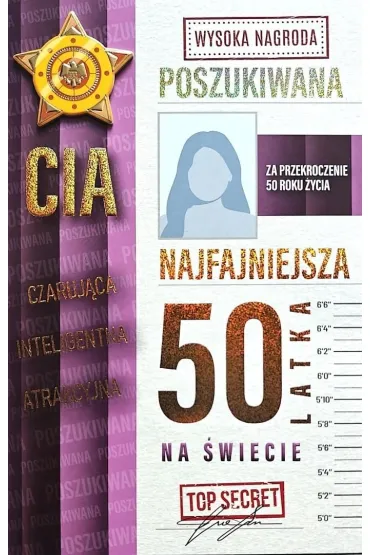 Karnet Urodziny 50 damskie poszukiwana