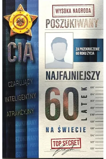 Karnet Urodziny 60 męskie poszukiwany