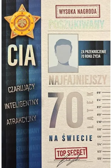 Karnet Urodziny 70 męskie poszukiwany