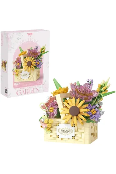  Klocki kosz z kwiatami 1263el