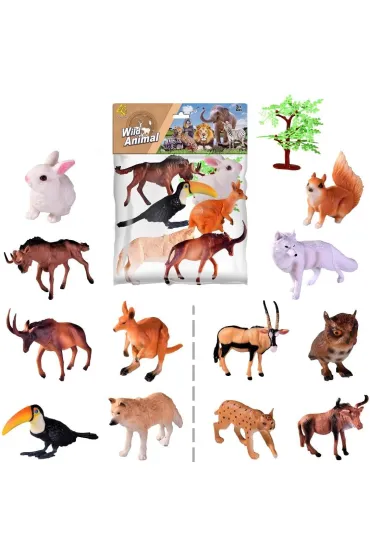 Zwierzęta dzikie zoo 6 szt MIX