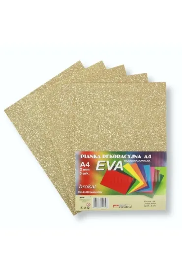 Pianka brokatowa A4 Eva jasne złoto biodegrad. 5sz