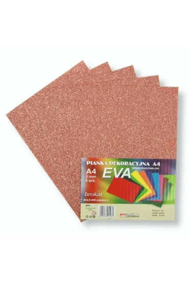 Pianka brokatowa A4 Eva miedziana biodegrad. 5 szt