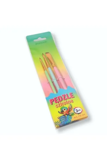 Pędzle szkolne 3 szt