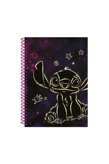 Kołobrulion B5 Disney Gold Stitch plastikowa spirala 100 kartek