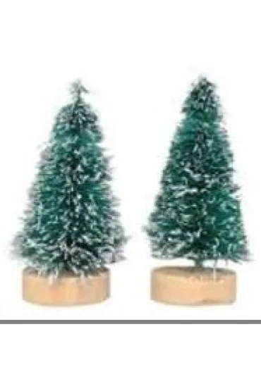 Drzewka minaturowe plastikowe Choinki zielone 6 szt