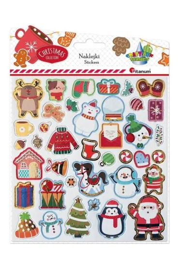 Naklejki 3D papier na filcu 39 szt