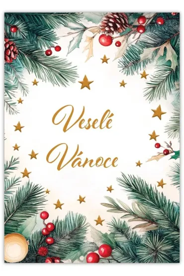 Karnet Wesołych Świąt - Vesele Vanoce Cestina