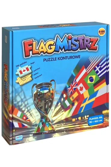 Puzzle konturowe Flagmistrz. Flagi i stolice...