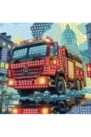 Mozaika piankowa straż pożarna 25x25cm