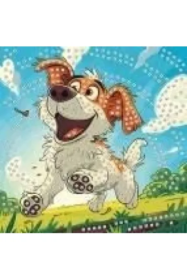 Mozaika piankowa biegnący pies 25x25cm