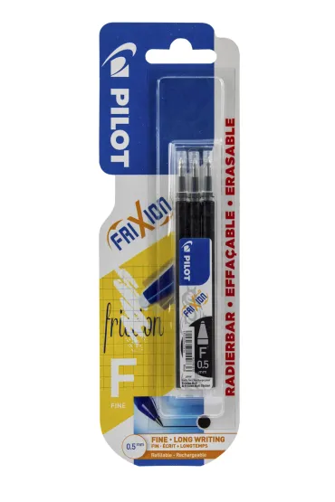 Wkład Frixion Ball Clicker 0,5 czarny Pilot blister 3szt.
