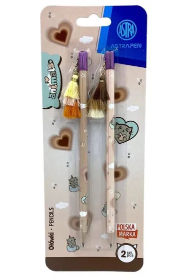 Ołówki z przywieszką Astrapen Animals Choco 2szt. blister