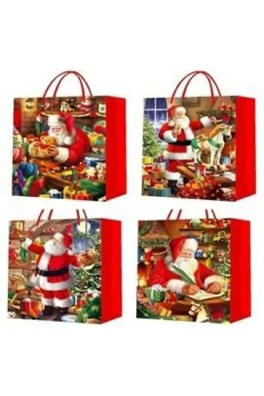 Torebka prezentowa XL Boże Narodzenie szerokie dno