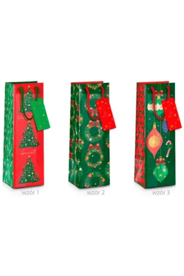 Torba prezentowa Boże Narodzenie B 11x11x36cm MIX