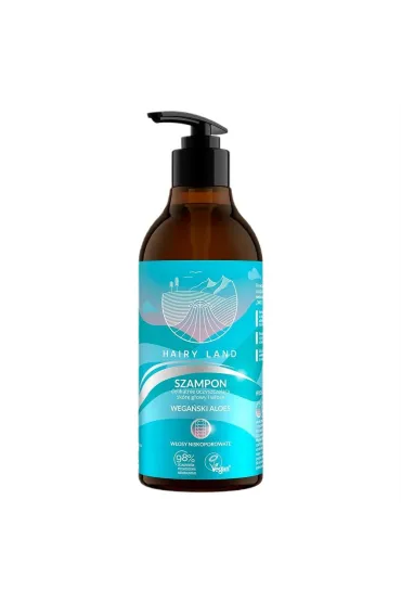 Szampon delikatnie oczyszczający do włosów niskoporowatych Wegański Aloes
