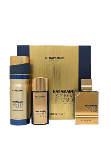 SET Amber Oud Bleu Edition EDP spray + EDP spray + DEO spray