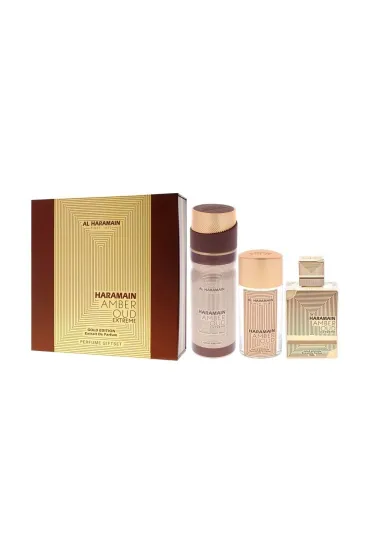 SET Amber Oud Gold Edition Extreme Perfumes EDP spray + EDP spray + DEO spray