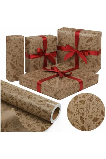 Papier kraftowy Złote Święta X-Strong 57cmx25m