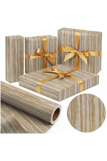 Papier ozdobny Złoty Kraft X-Strong 38cmx20m