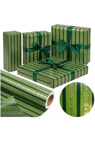 Papier Święta BN Złote Gwiazdy X-Strong 38cmx20m