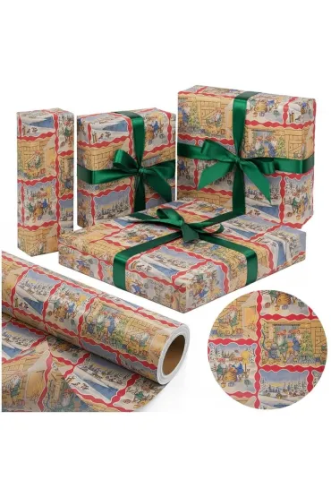 Papier kraft Świąteczne Opowieści 38cmx20m