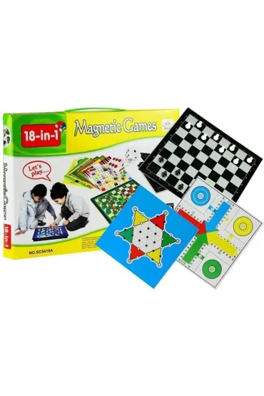 Zestaw gier 18w1 szachy magnetyczne