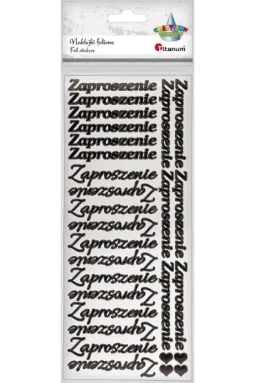 Naklejki foliowe napis Zaproszenie 28 szt