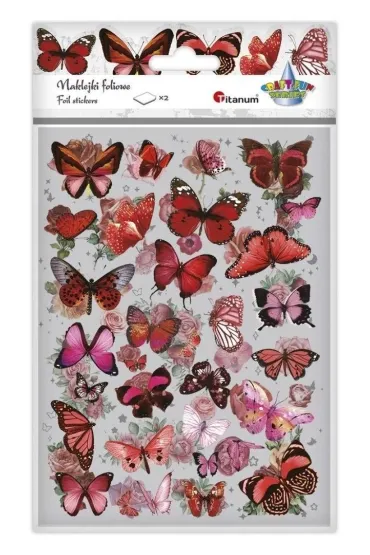 Naklejki foliowe 2 plansze motyle, kwiaty