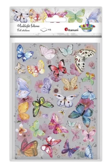 Naklejki foliowe 2 plansze motyle, kwiaty