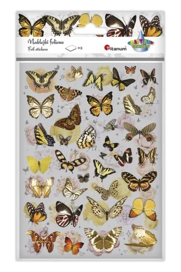 Naklejki foliowe 2 plansze motyle, kwiaty
