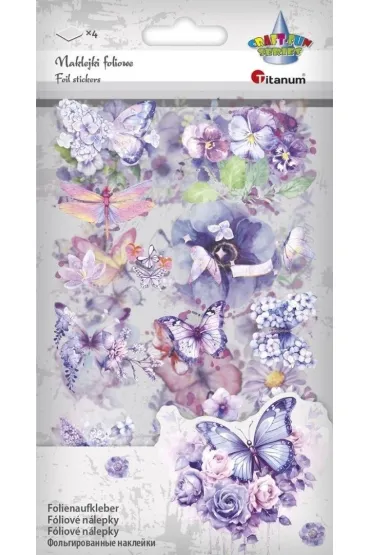Naklejki foliowe 4 plansze motyle, kwiaty