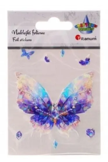 Naklejki foliowe motyl 70x60mm 8 szt