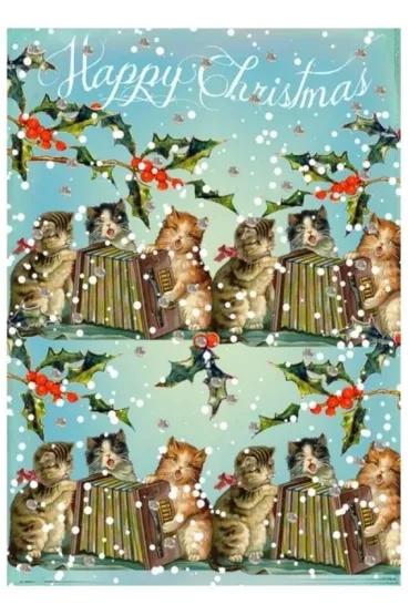 Karnet B6 brokat z kopertą Święta Anioł