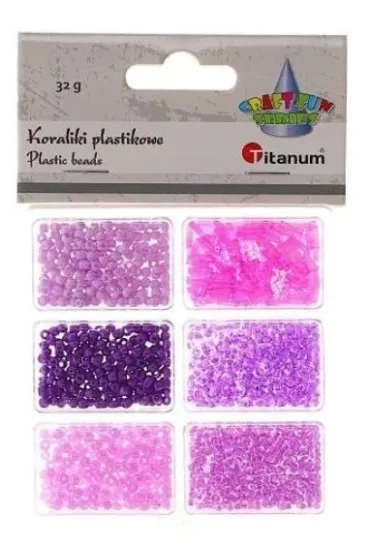 Koraliki plastikowe 6 rozmiarów 32g